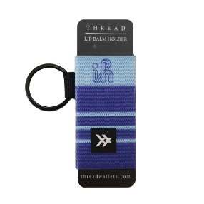 Thread Lip Balm Holder Blue Stripe
